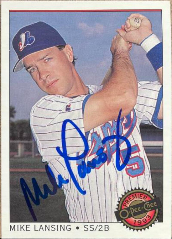 Mike Lansing Autographed 1993 O-Pee-Chee Premier #82