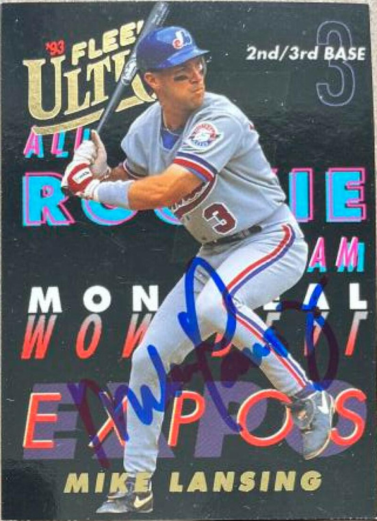 Mike Lansing Autographed 1993 Fleer Ultra - All Rookies #4