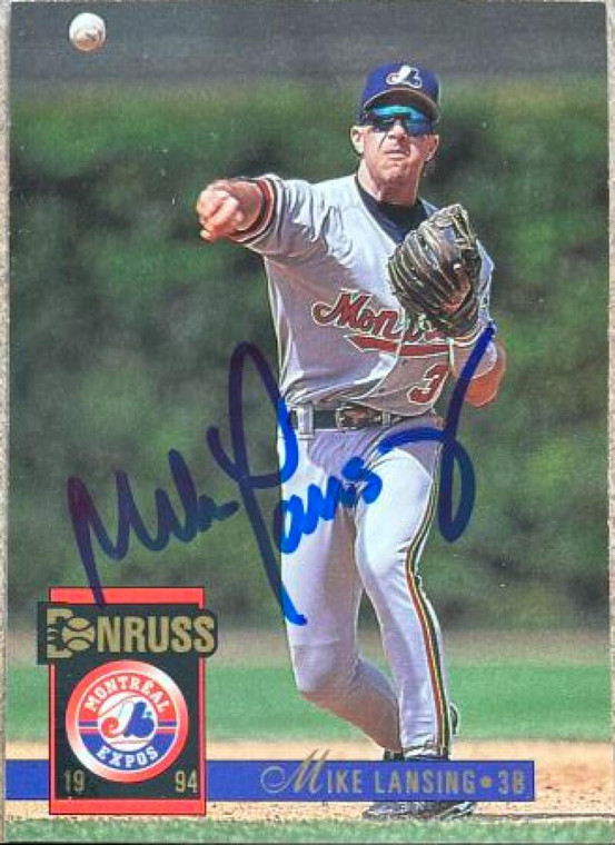Mike Lansing Autographed 1994 Donruss #208