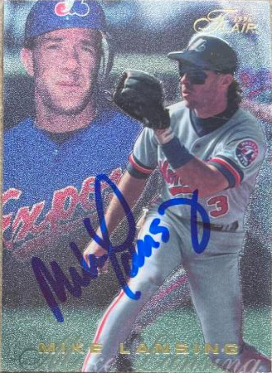 Mike Lansing Autographed 1996 Flair #308 Gold Lettering