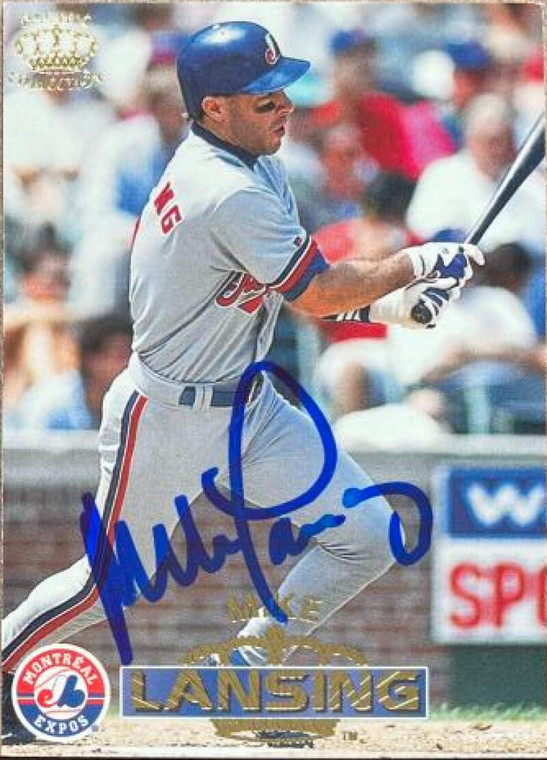Mike Lansing Autographed 1996 Pacific Crown Collection #118