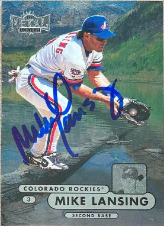 Mike Lansing Autographed 1998 Metal Universe #151