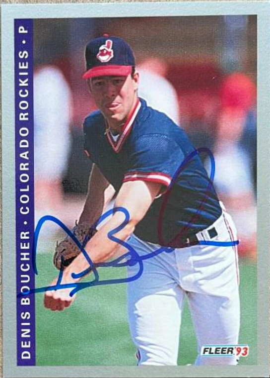 Denis Boucher Autographed 1993 Fleer #405