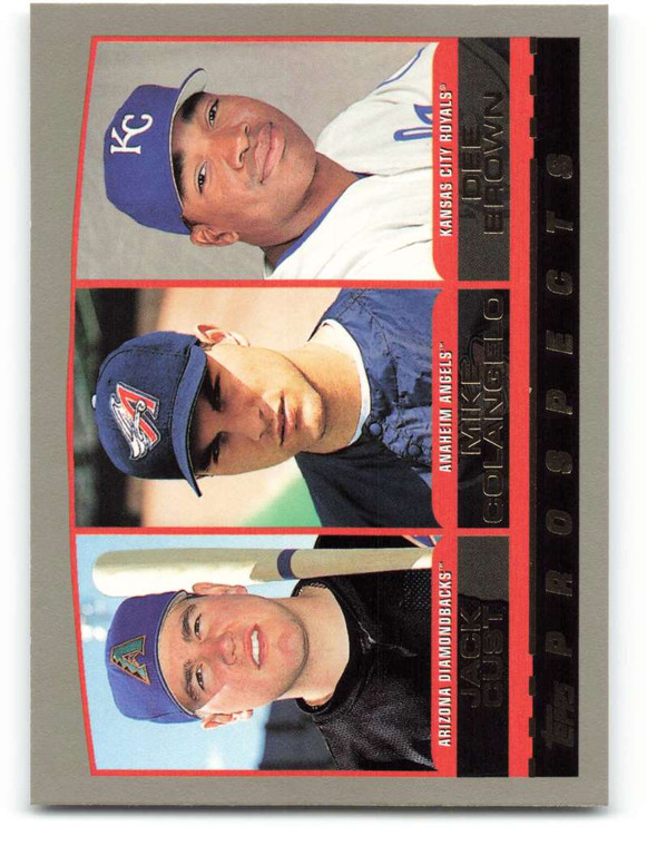 2000 Topps #202 Jack Cust/Mike Colangelo/Dee Brown VG Arizona Diamondbacks/Anaheim Angels/Kansas City Royals 