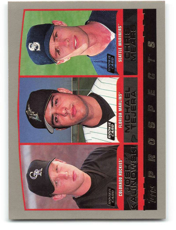 2000 Topps #206 Josh Kalinowski/Michael Tejera/Chris Mears VG RC Rookie Seattle Mariners/Florida Marlins/Colorado Rockie