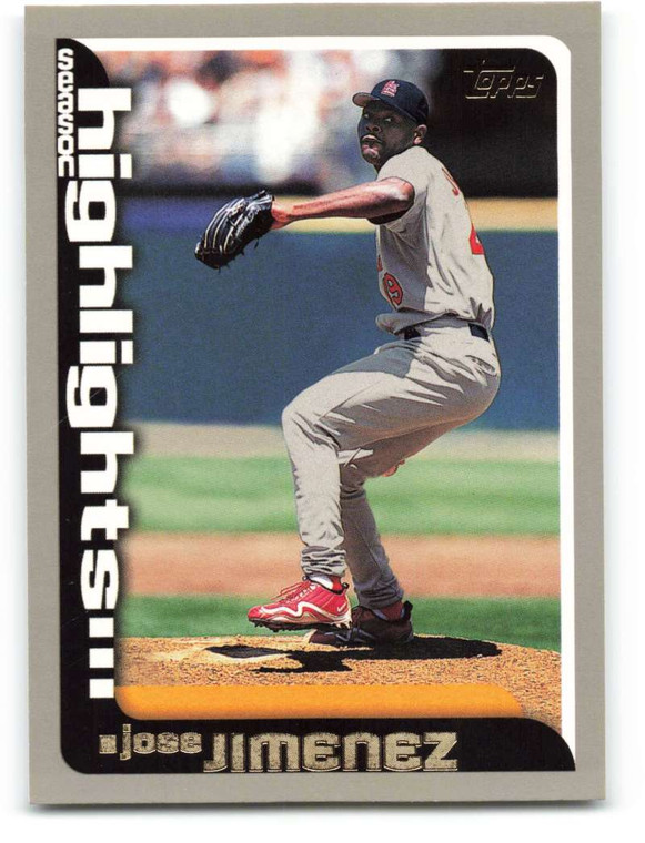 2000 Topps #218 Jose Jimenez HL VG St. Louis Cardinals 