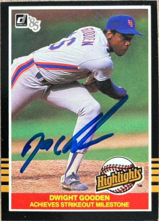 Dwight Gooden Autographed 1985 Donruss Highlights #33