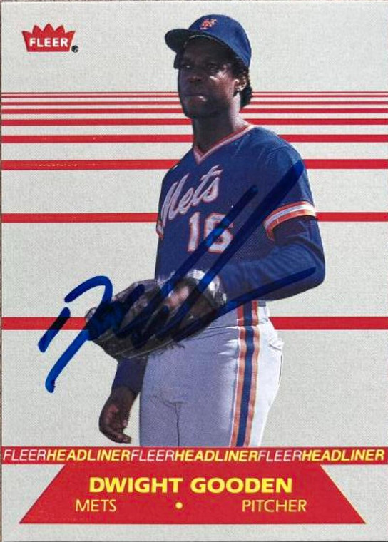 Dwight Gooden Autographed 1987 Fleer Headliners #3