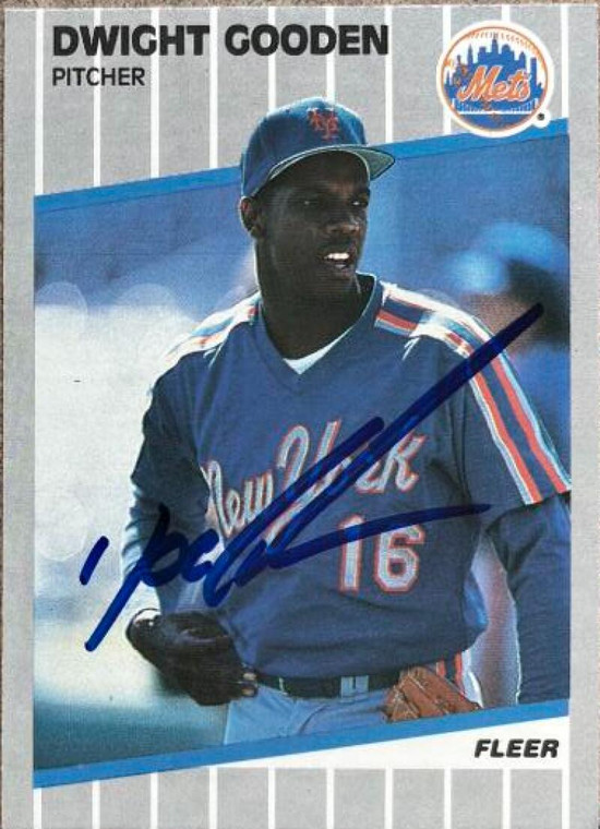 Dwight Gooden Autographed 1989 Fleer #36