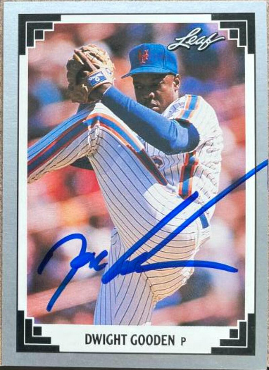 Dwight Gooden Autographed 1991 Leaf #165
