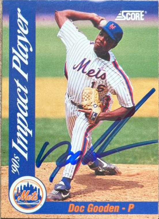 Dwight Gooden Autographed 1992 Score 90's Impact Players #54