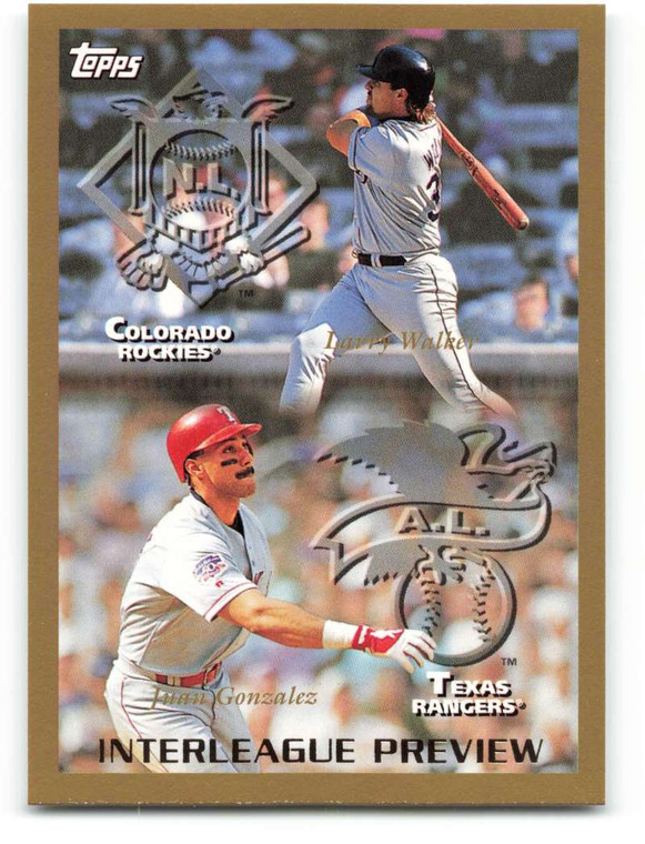 1998 Topps #482 Larry Walker/Juan Gonzalez IL VG Colorado Rockies/Texas Rangers 