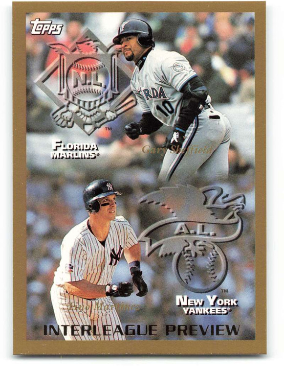 1998 Topps #483 Gary Sheffield/Tino Martinez IL VG Florida Marlins/New York Yankees 