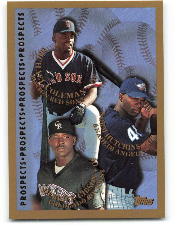 1998 Topps #484 Derrick Gibson/Michael Coleman/Norm Hutchins VG Colorado Rockies/Boston Red Sox/Anaheim Angels 