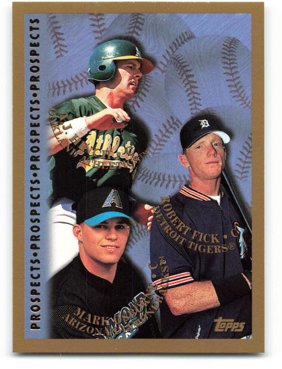 1998 Topps #487 A.J. Hinch/Mark Osborne/Robert Fick VG RC Rookie Oakland Athletics/Arizona Diamondbacks/Detroit Tigers 