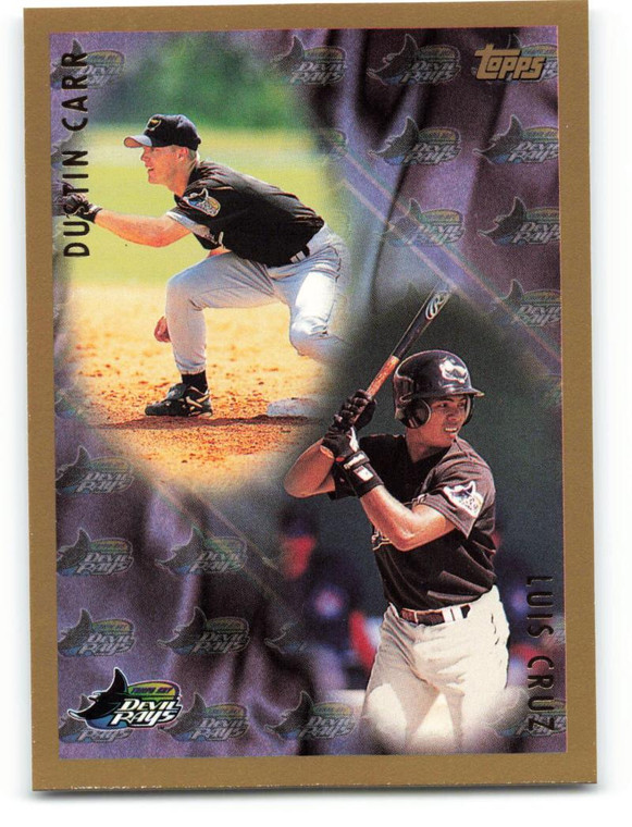 1998 Topps #500 Dustin Carr/Luis Cruz VG RC Rookie Tampa Bay Devil Rays 