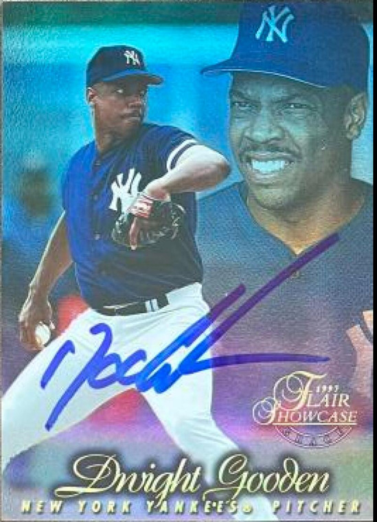 Dwight Gooden Autographed 1997 Flair Showcase - Flair Showcase Row 1 (Grace) #111 