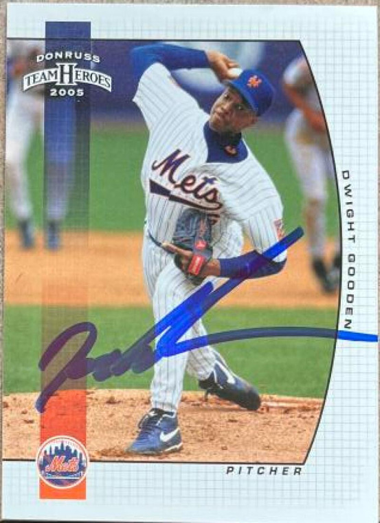 Dwight Gooden Autographed 2005 Donruss Team Heroes #195