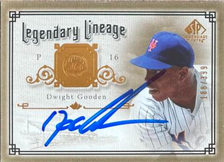 Dwight Gooden Autographed 2005 SP Legendary Cuts - Legendary Lineage #LE-DG SN399