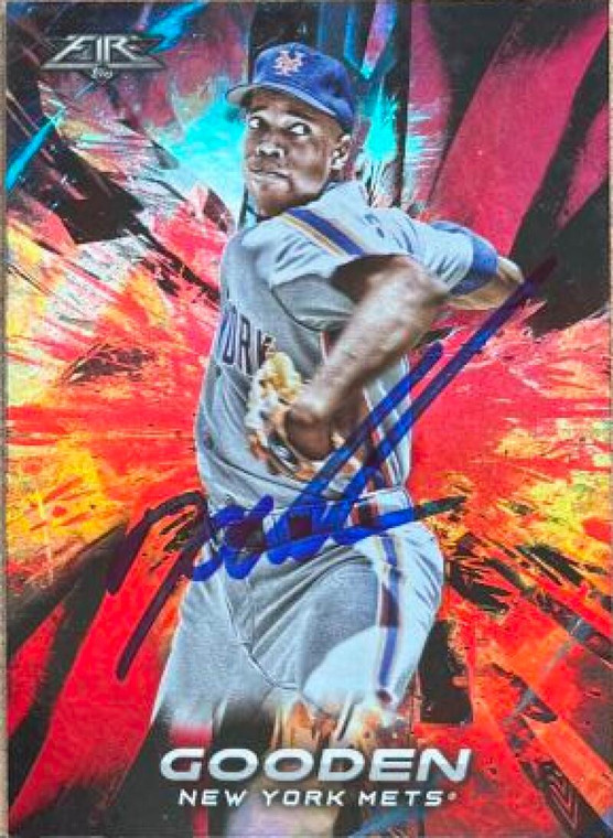 Dwight Gooden Autographed 2018 Topps Fire - Flame #3