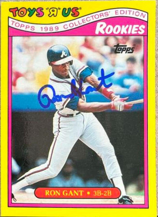 Ron Gant Autographed 1989 Topps Toys R Us Rookies #10