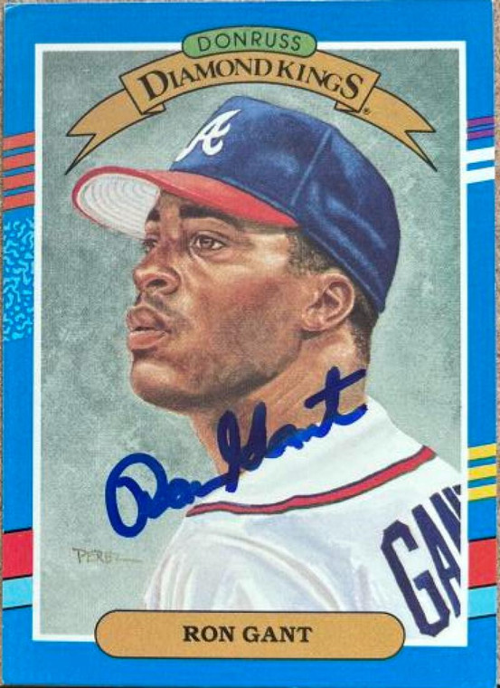 Ron Gant Autographed 1991 Donruss #10 Diamond Kings 