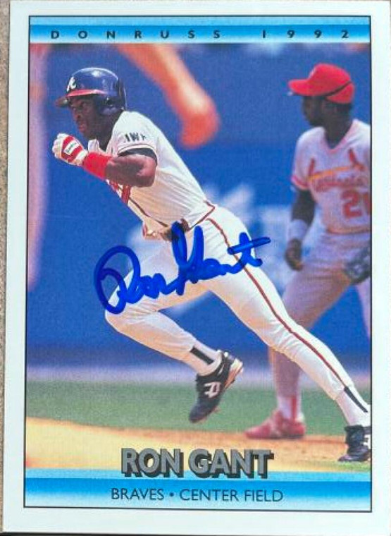 Ron Gant Autographed 1992 Donruss #284