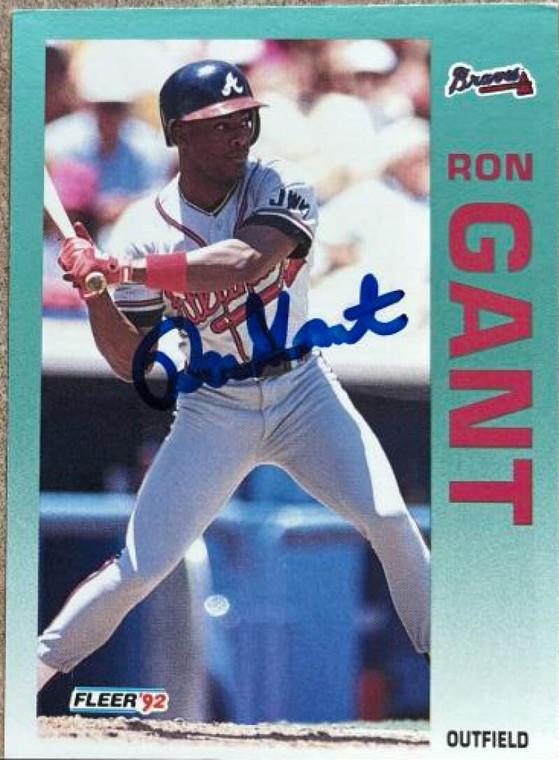 Ron Gant Autographed 1992 Fleer #357