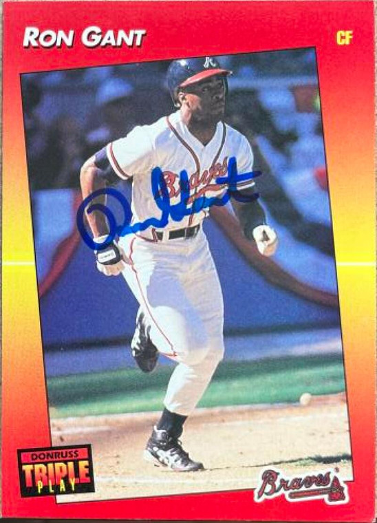 Ron Gant Autographed 1992 Triple Play #126