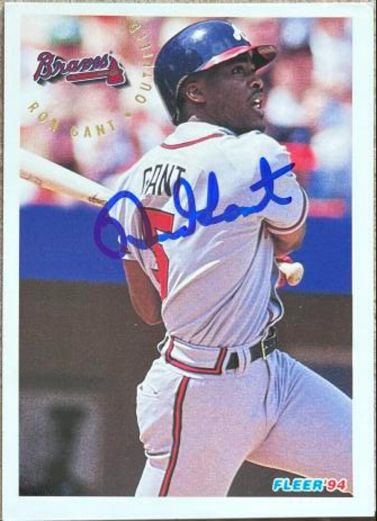 Ron Gant Autographed 1994 Fleer #358