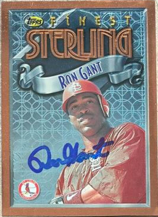 Ron Gant Autographed 1996 Topps Finest #244