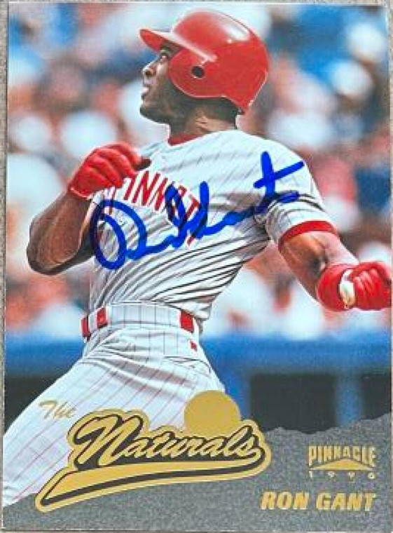 Ron Gant Autographed 1996 Pinnacle #152