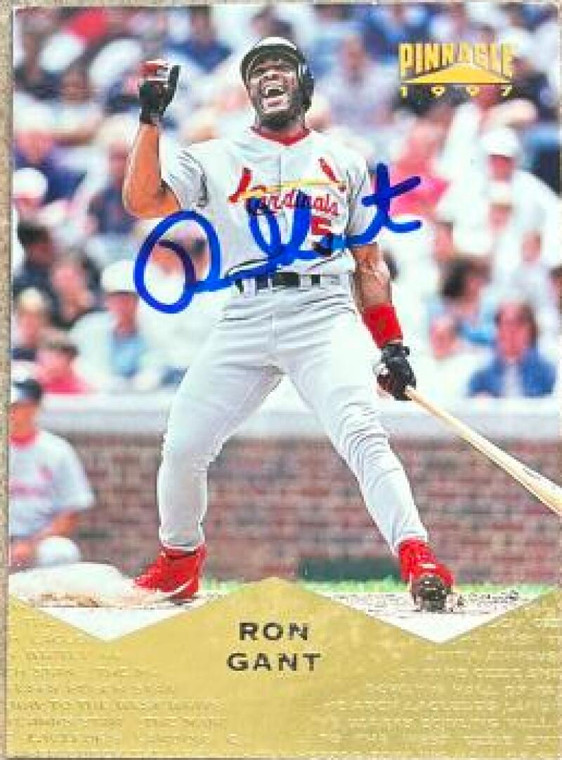 Ron Gant Autographed 1997 Pinnacle #81