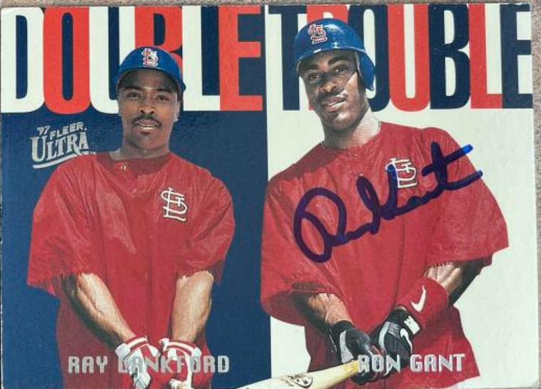 Ron Gant Autographed 1997 Fleer Ultra - Double Trouble #18