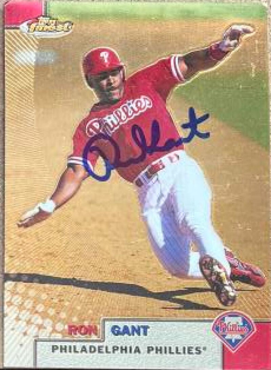 Ron Gant Autographed 1999 Topps Finest #161