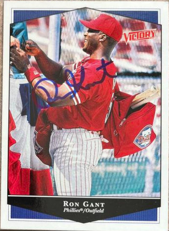 Ron Gant Autographed 1999 Upper Deck Victory #297