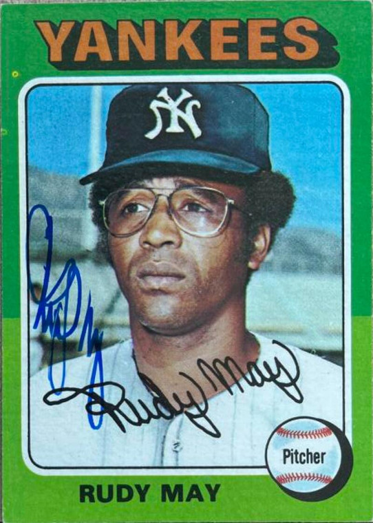 Rudy May Autographed 1975 Topps #321