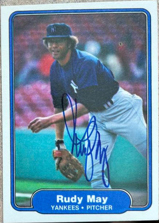 Rudy May Autographed 1982 Fleer #41