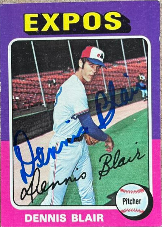 Dennis Blair Autographed 1975 Topps #521