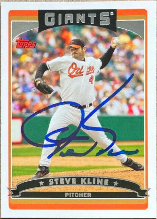 Steve Kline Autographed 2006 Topps #68