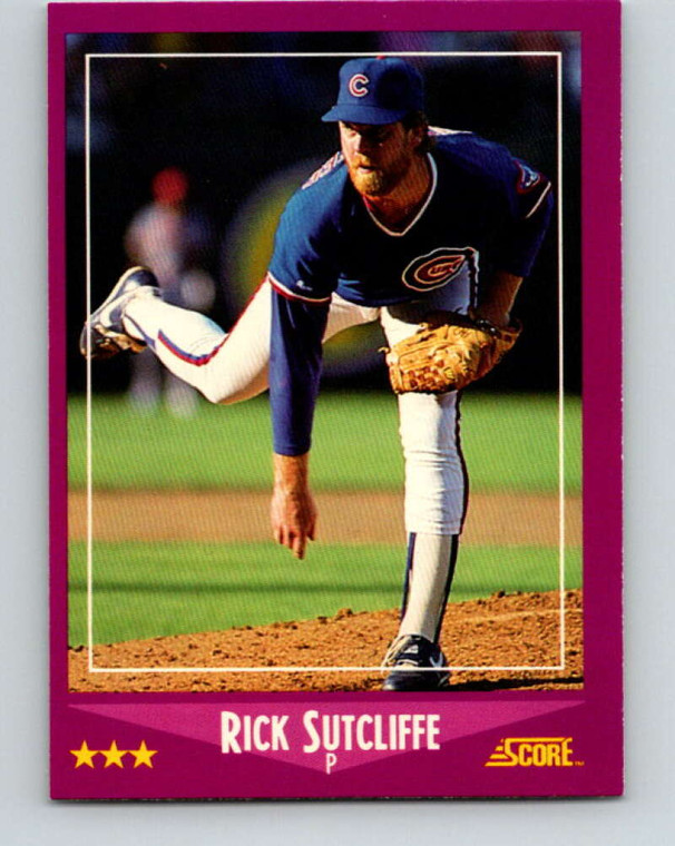 1988 Score #50 Rick Sutcliffe VG Chicago Cubs 