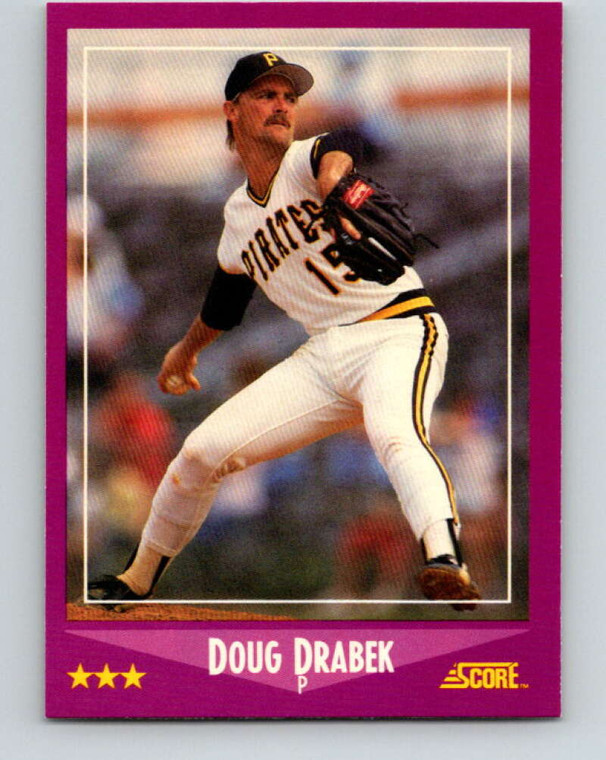 1988 Score #51 Doug Drabek VG Pittsburgh Pirates 