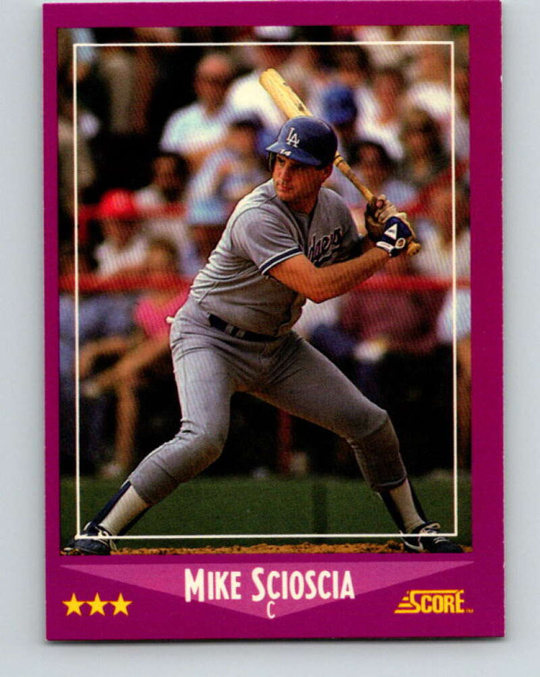 1988 Score #53 Mike Scioscia VG Los Angeles Dodgers 
