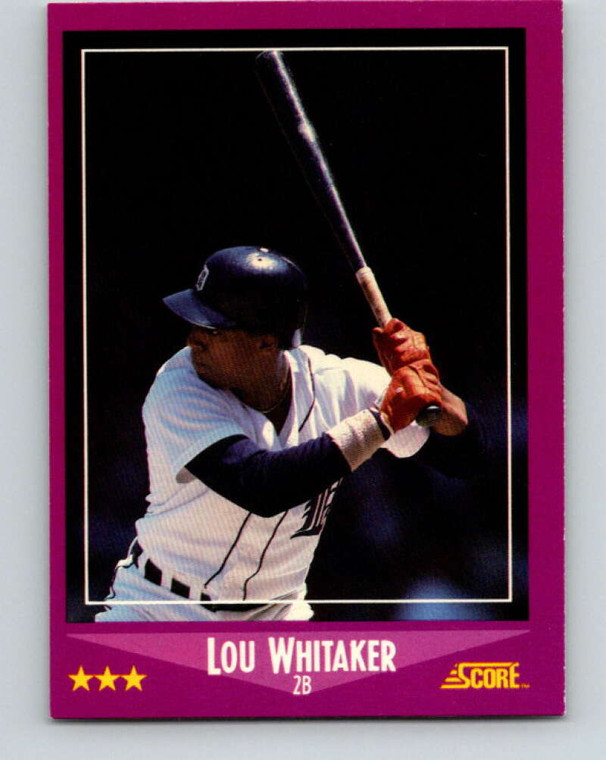 1988 Score #56 Lou Whitaker VG Detroit Tigers 