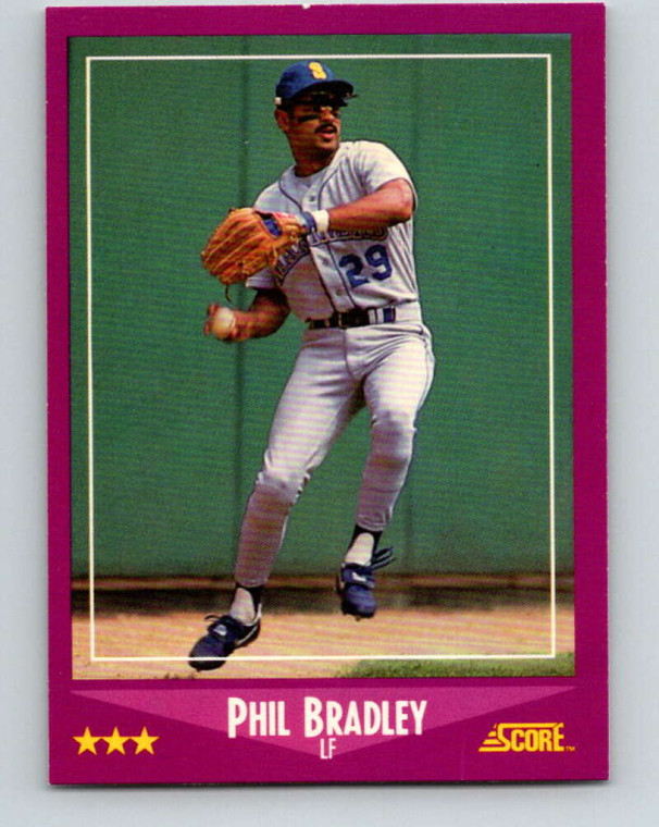 1988 Score #66 Phil Bradley VG Seattle Mariners 