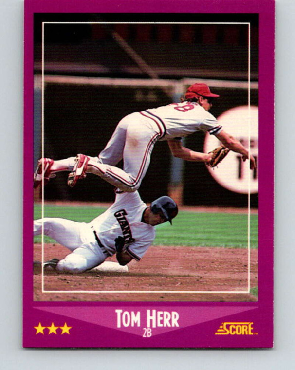 1988 Score #84 Tom Herr VG St. Louis Cardinals 
