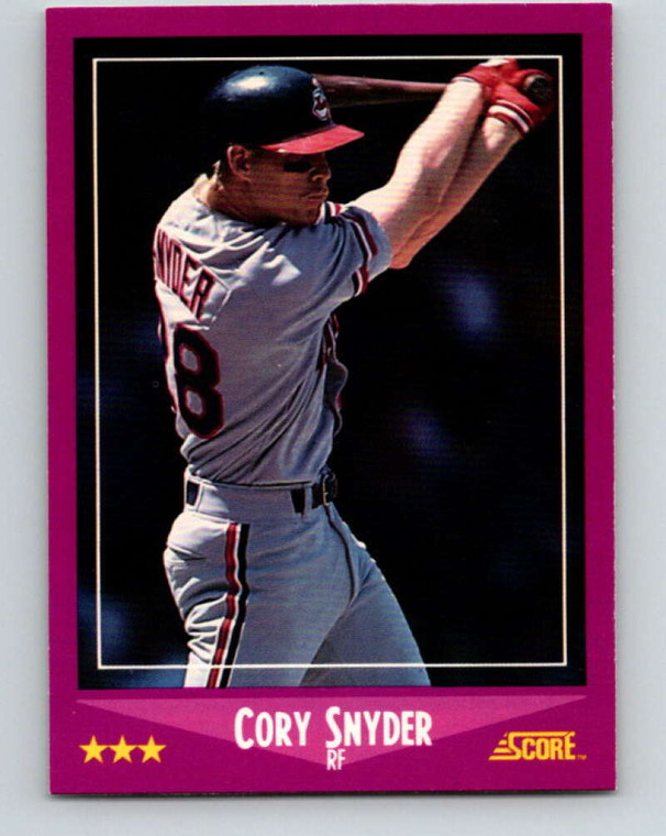 1988 Score #92 Cory Snyder VG Cleveland Indians 