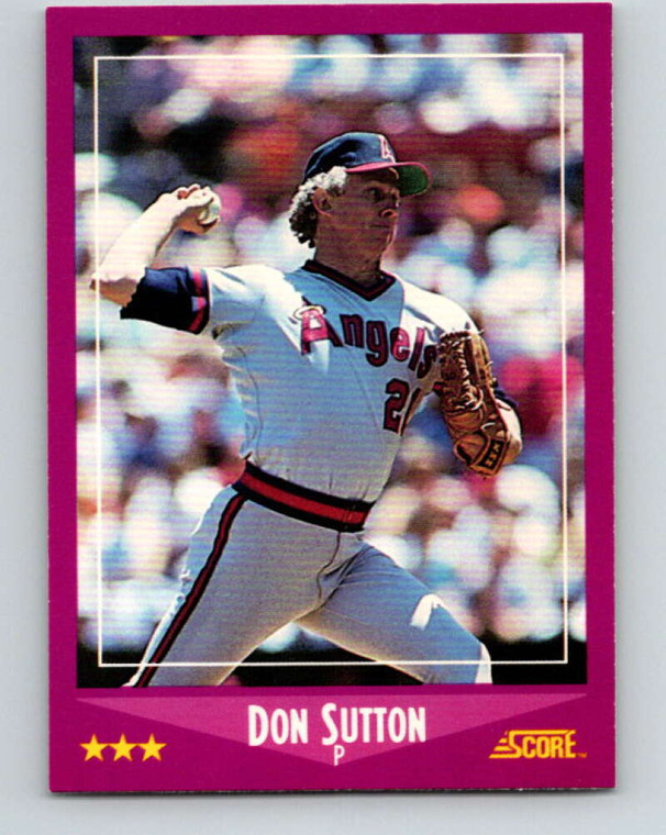 1988 Score #105 Don Sutton VG California Angels 