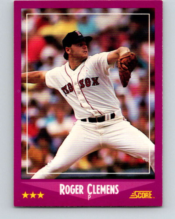 1988 Score #110 Roger Clemens VG Boston Red Sox 