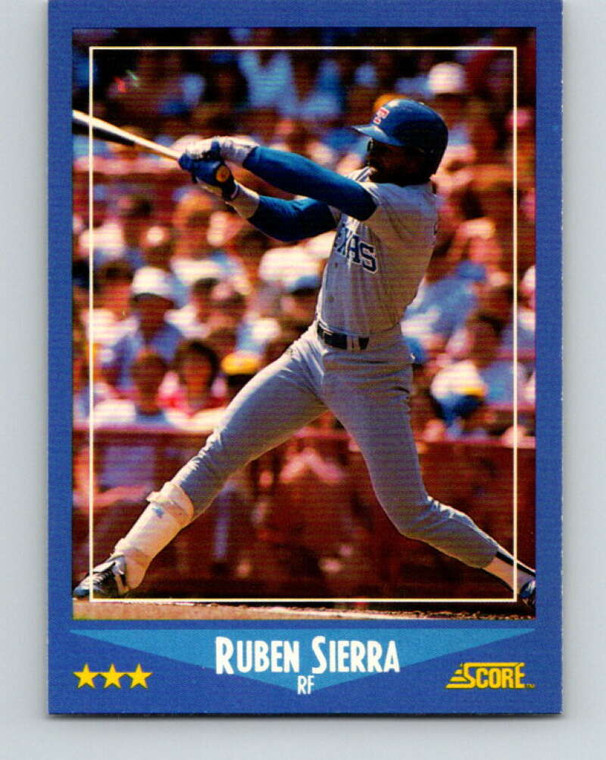 1988 Score #113 Ruben Sierra VG Texas Rangers 